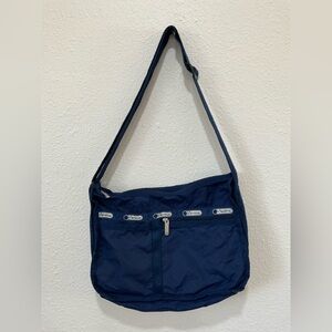Vintage 1990s Lesportsac Navy Blue Crossbody Bag